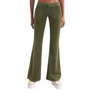 Juicy Couture Vintage Velour Track Pant Wide Leg
Green Size Medium Gold Label